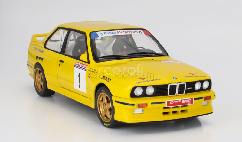 Solido BMW 3-series (e30) Gr.a N 1 3rd Rally Principe Asturias 1992 Jose Maria Ponce - Jose Carlos Deniz 1:18 Žlutá