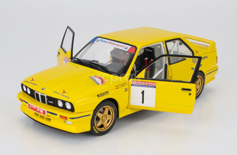 Solido BMW 3-series (e30) Gr.a N 1 3rd Rally Principe Asturias 1992 Jose Maria Ponce - Jose Carlos Deniz 1:18 Žlutá