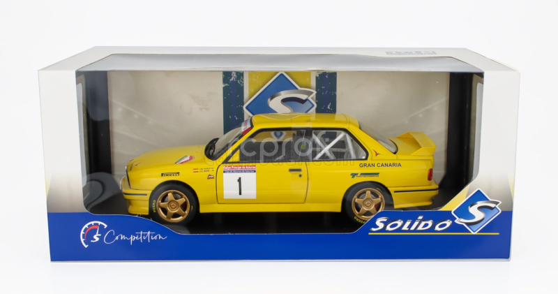 Solido BMW 3-series (e30) Gr.a N 1 3rd Rally Principe Asturias 1992 Jose Maria Ponce - Jose Carlos Deniz 1:18 Žlutá