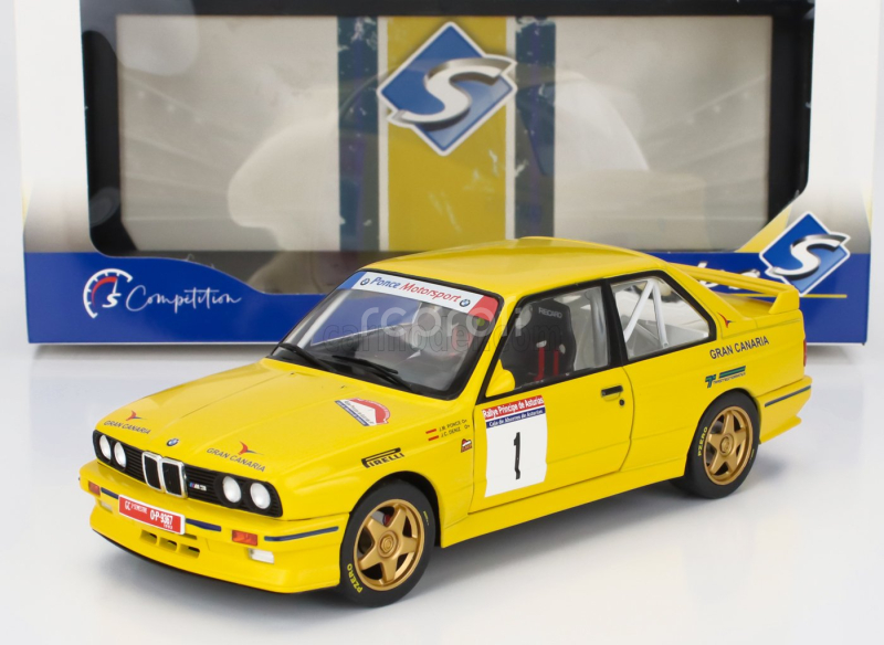 Solido BMW 3-series (e30) Gr.a N 1 3rd Rally Principe Asturias 1992 Jose Maria Ponce - Jose Carlos Deniz 1:18 Žlutá