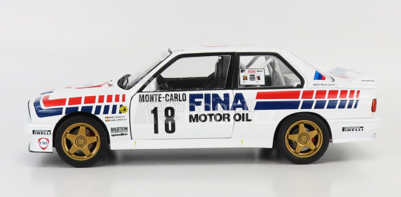 Solido BMW 3-series M3 (e30) Fina Gr.a N 18 Rally Montecarlo 1989 Marc Duez - Alain Lopes 1:18 Bílá Červená Ble