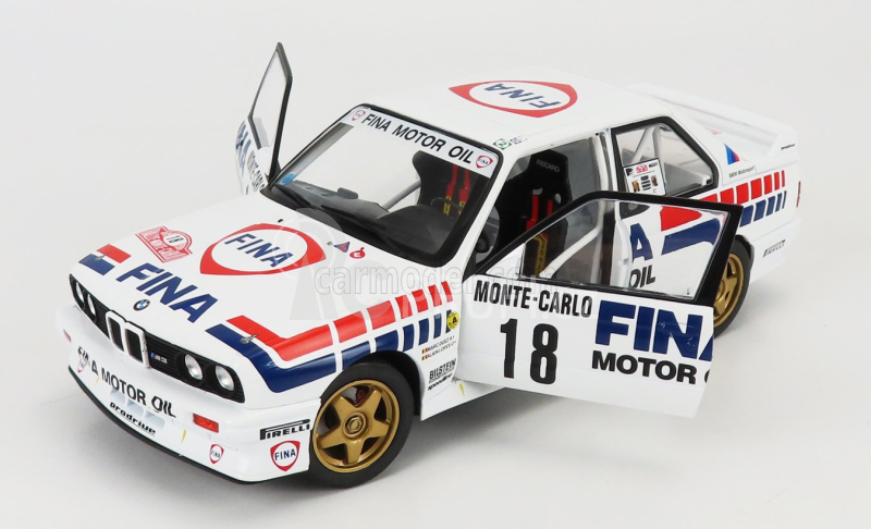 Solido BMW 3-series M3 (e30) Fina Gr.a N 18 Rally Montecarlo 1989 Marc Duez - Alain Lopes 1:18 Bílá Červená Ble