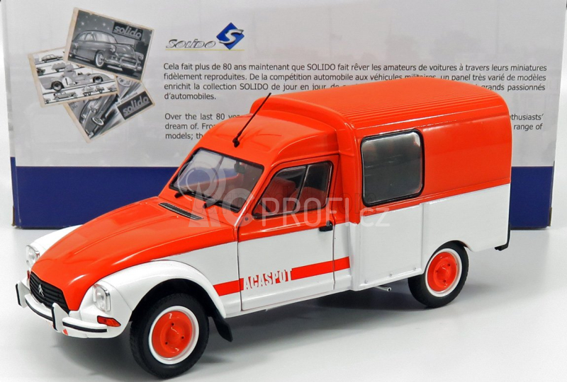 Solido Citroen Acadiane Van Acaspot 1984 1:18 Oranžová Bílá