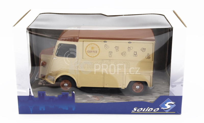 Solido Citroen Type Hy Van Cafe Ambulant 1969 1:18 Krémově Hnědá
