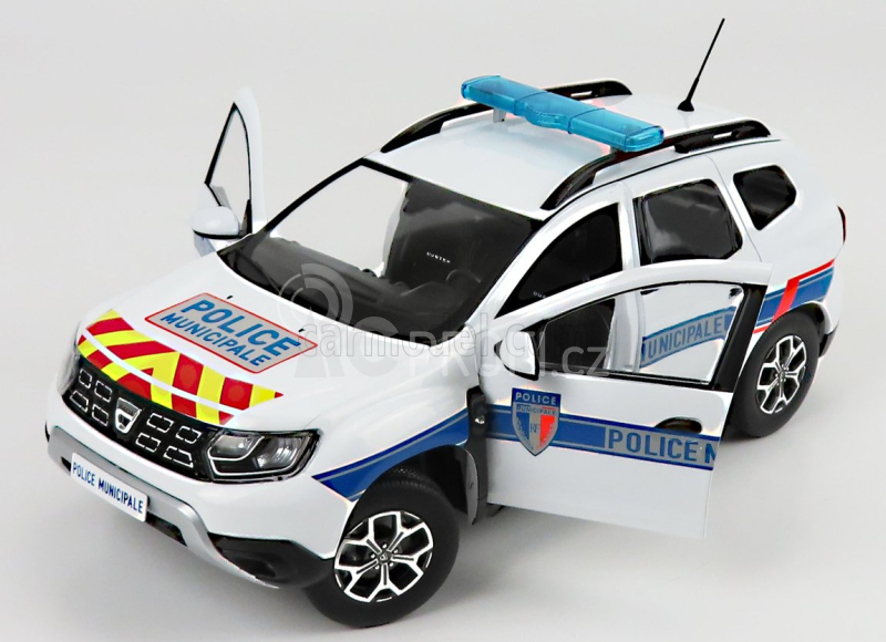 Solido Dacia Duster Mkii Police Municipale 2019 1:18 Bílá Světle Modrá