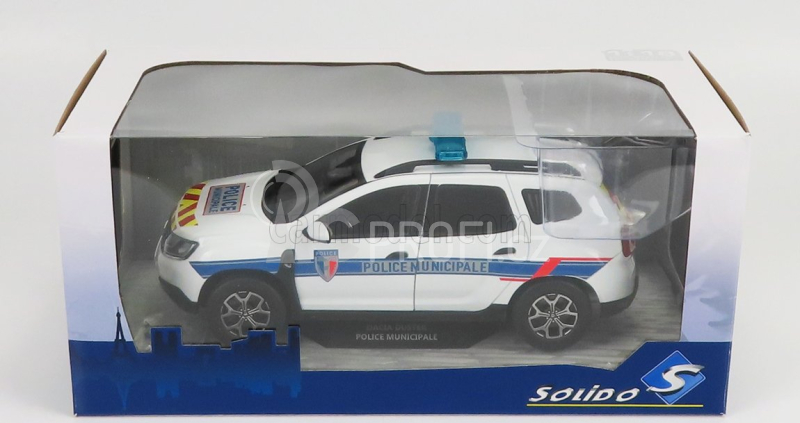 Solido Dacia Duster Mkii Police Municipale 2019 1:18 Bílá Světle Modrá