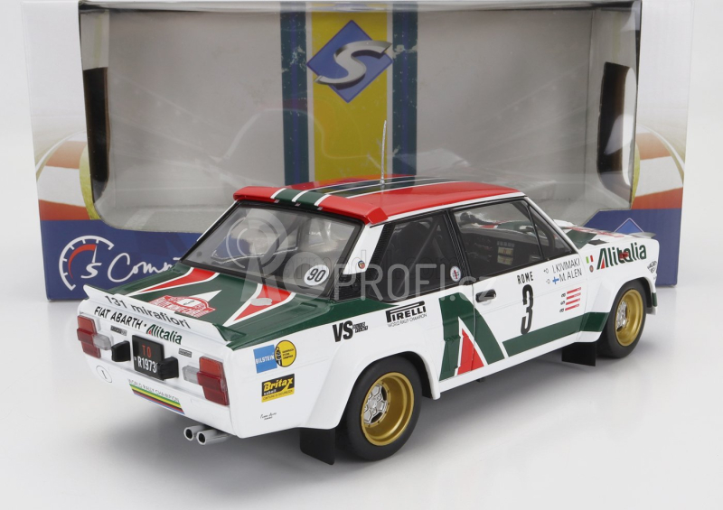 Solido Fiat 131 Abarth Alitalia N 3 3rd Rally Montecarlo 1979 M.alen - I.kivimaki 1:18 Bílá Červená Zelená