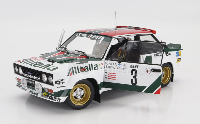 Solido Fiat 131 Abarth Alitalia N 3 3rd Rally Montecarlo 1979 M.alen - I.kivimaki 1:18 Bílá Červená Zelená