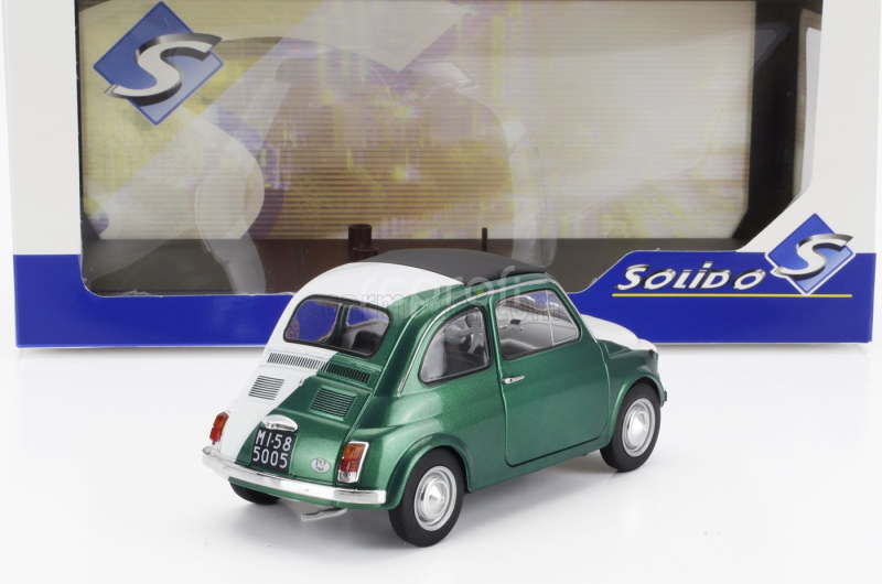 Solido Fiat 500 Italian Livery Tribute 1965 1:18 Červená Zelená Bílá