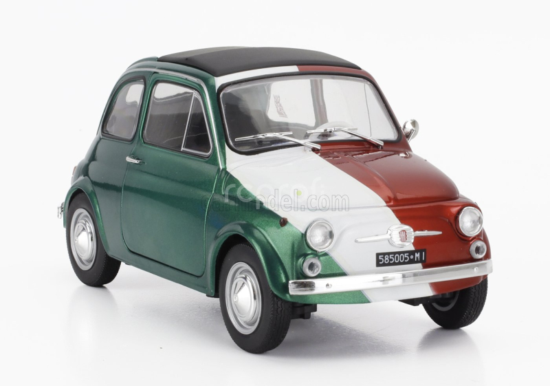 Solido Fiat 500 Italian Livery Tribute 1965 1:18 Červená Zelená Bílá