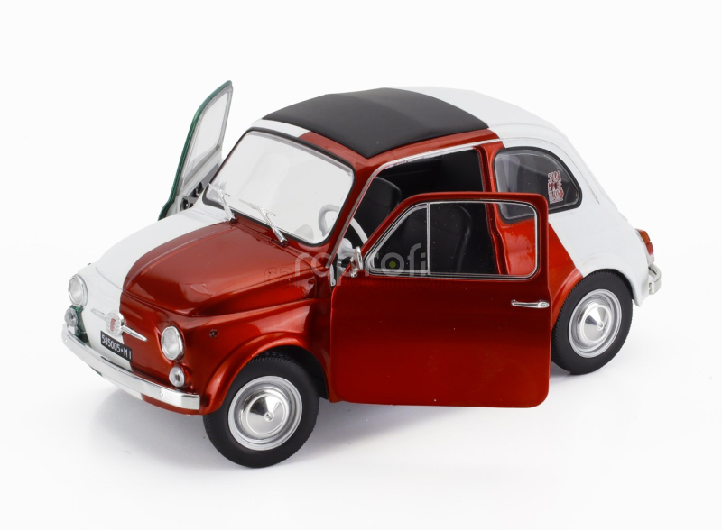 Solido Fiat 500 Italian Livery Tribute 1965 1:18 Červená Zelená Bílá