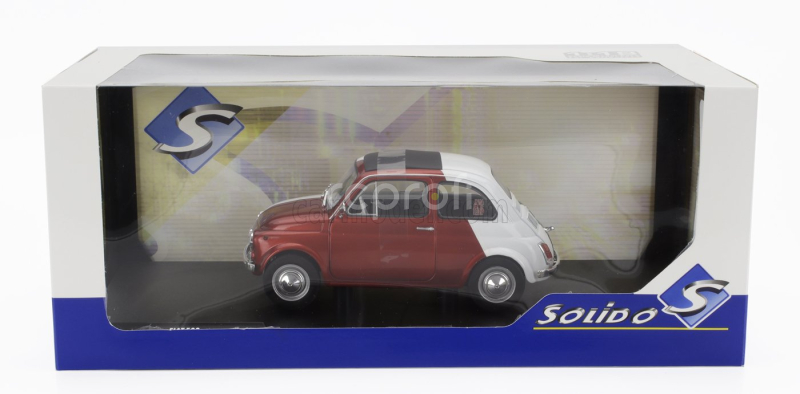 Solido Fiat 500 Italian Livery Tribute 1965 1:18 Červená Zelená Bílá