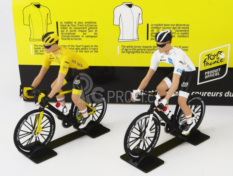 Solido Figures Set 4x Ciclista - Cyclist - Maglia Gialla - Yellow Jersey - Maglia A Pois - Pois Jersey - Maglia Verde - Green Jersey - Maglia Bianca - White Jersey - Tour De France 2022 1:18 Různé