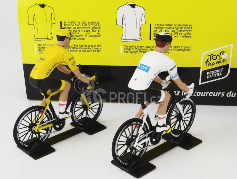 Solido Figures Set 4x Ciclista - Cyclist - Maglia Gialla - Yellow Jersey - Maglia A Pois - Pois Jersey - Maglia Verde - Green Jersey - Maglia Bianca - White Jersey - Tour De France 2022 1:18 Různé