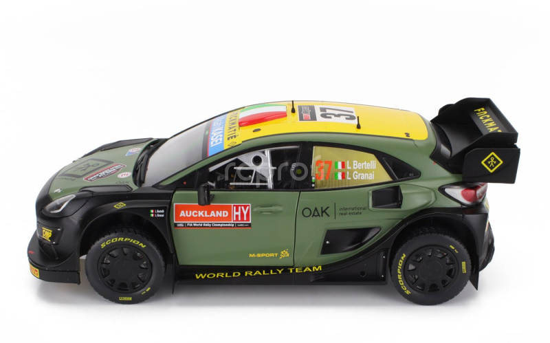 Solido Ford england Puma Rally1 Team Ford World Rally M-sport N 7 Rally New Zealand 2022 Lorenzo Bertelli - Lorenzo Granai 1:18 Zelená Černá