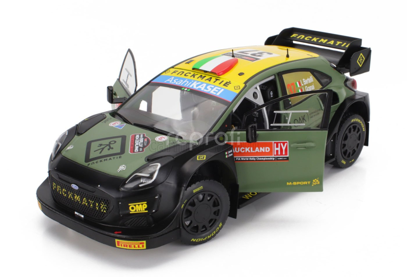 Solido Ford england Puma Rally1 Team Ford World Rally M-sport N 7 Rally New Zealand 2022 Lorenzo Bertelli - Lorenzo Granai 1:18 Zelená Černá