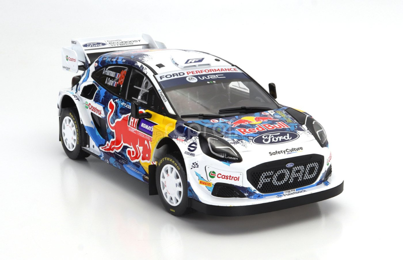 Solido Ford england Puma Rally1 Team M-sport Ford World Rally Team N 16 3rd Rally Sweden 2024 Adrien Fourmaux - Alexandre Coria 1:18 Modrá Bílá