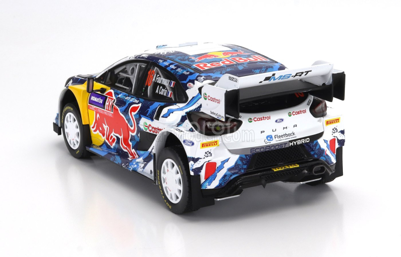 Solido Ford england Puma Rally1 Team M-sport Ford World Rally Team N 16 3rd Rally Sweden 2024 Adrien Fourmaux - Alexandre Coria 1:18 Modrá Bílá
