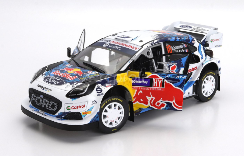 Solido Ford england Puma Rally1 Team M-sport Ford World Rally Team N 16 3rd Rally Sweden 2024 Adrien Fourmaux - Alexandre Coria 1:18 Modrá Bílá