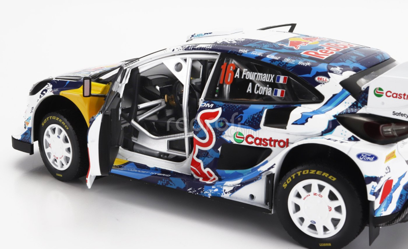 Solido Ford england Puma Rally1 Team M-sport Ford World Rally Team N 16 3rd Rally Sweden 2024 Adrien Fourmaux - Alexandre Coria 1:18 Modrá Bílá