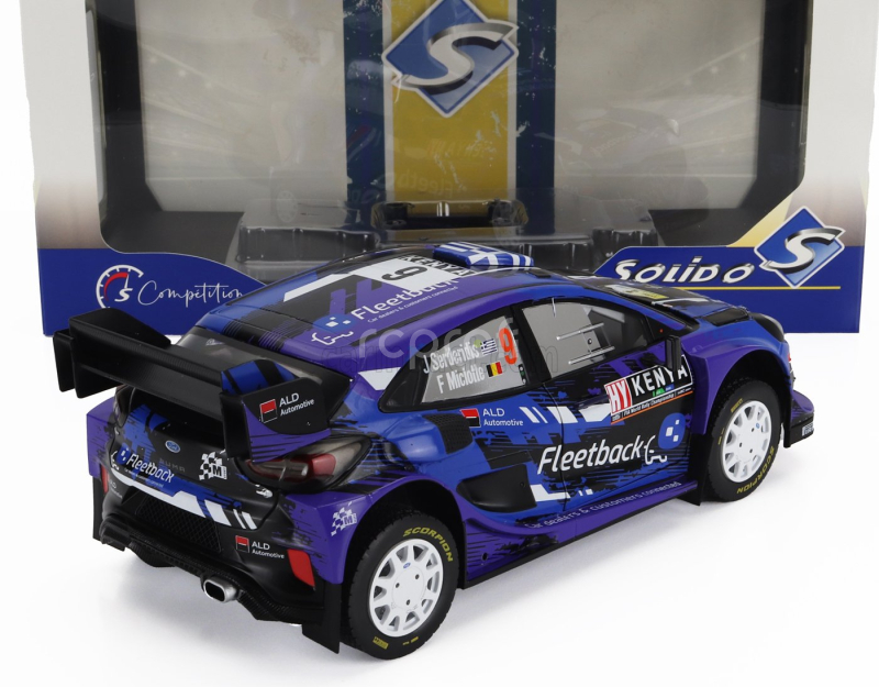 Solido Ford england Puma Rally1 Team M-sport Ford Wrt N 9 Rally Safari Kenia 2022 Jourdan Serderidis - Frederic Miclotte 1:18 Fialová Černá Modrá