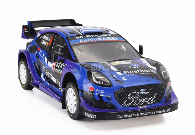 Solido Ford england Puma Rally1 Team M-sport Ford Wrt N 9 Rally Safari Kenia 2022 Jourdan Serderidis - Frederic Miclotte 1:18 Fialová Černá Modrá
