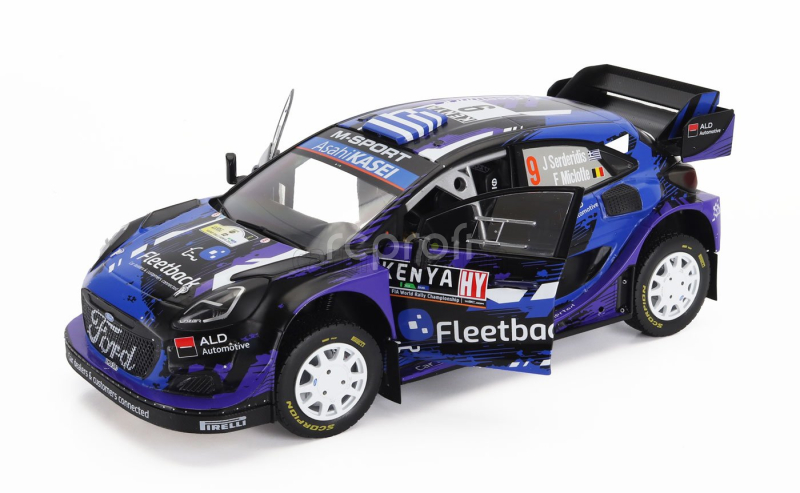 Solido Ford england Puma Rally1 Team M-sport Ford Wrt N 9 Rally Safari Kenia 2022 Jourdan Serderidis - Frederic Miclotte 1:18 Fialová Černá Modrá