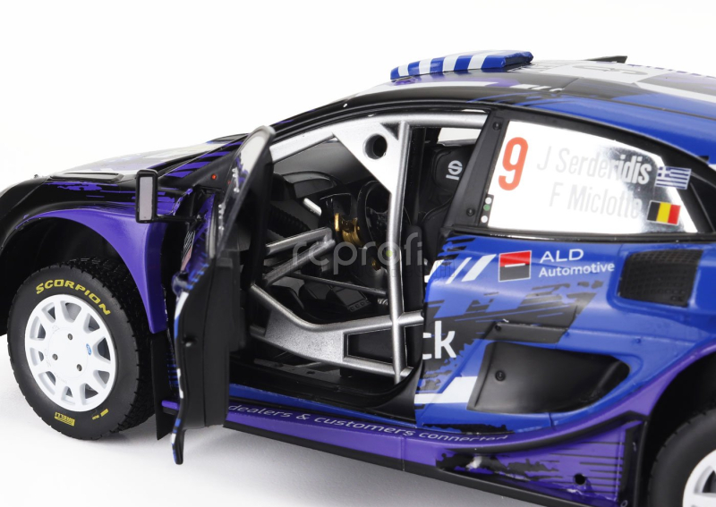 Solido Ford england Puma Rally1 Team M-sport Ford Wrt N 9 Rally Safari Kenia 2022 Jourdan Serderidis - Frederic Miclotte 1:18 Fialová Černá Modrá