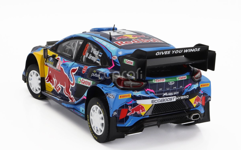 Solido Ford england Puma Rally1 Team Red Bull Ford World Rally M-sport N 8 Winner Rally Sweden 2023 Ott Tanak - Martin Jarveoja 1:18 Modrá Žlutá Červená