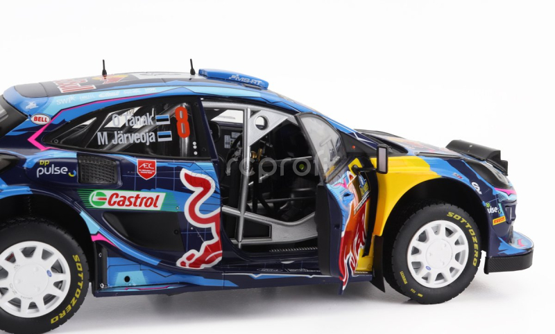 Solido Ford england Puma Rally1 Team Red Bull Ford World Rally M-sport N 8 Winner Rally Sweden 2023 Ott Tanak - Martin Jarveoja 1:18 Modrá Žlutá Červená