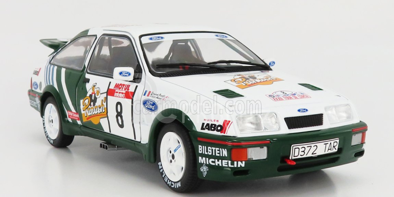 Solido Ford england Sierra Cosworth Rs500 N 8 Rally Tour De Corse 1988 Auriol 1:18 Bílá Zelená