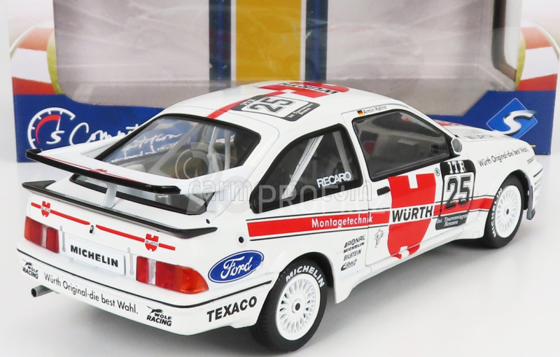 Solido Ford england Sierra Cosworth Rs500 Team Wurth N 25 Winner Nurburgring Dtm 1988 A.hahne 1:18 Bílá Červená