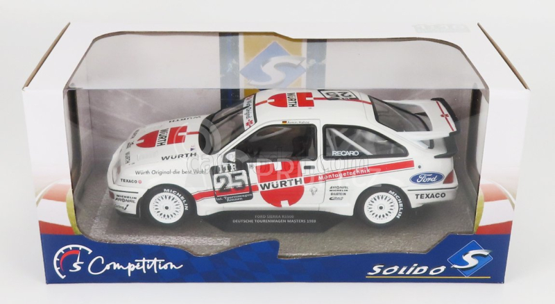 Solido Ford england Sierra Cosworth Rs500 Team Wurth N 25 Winner Nurburgring Dtm 1988 A.hahne 1:18 Bílá Červená