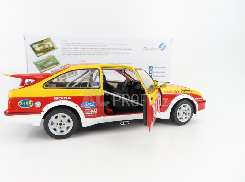 Solido Ford england Sierra Rs Cosworth N 11 Rally Tour De Corse 1987 D.auriol - B.occelli 1:18 Červená Žlutá