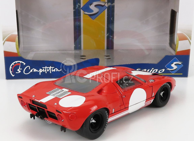 Solido Ford usa Gt40 Mk1 Racing 1968 1:18 Červená Bílá