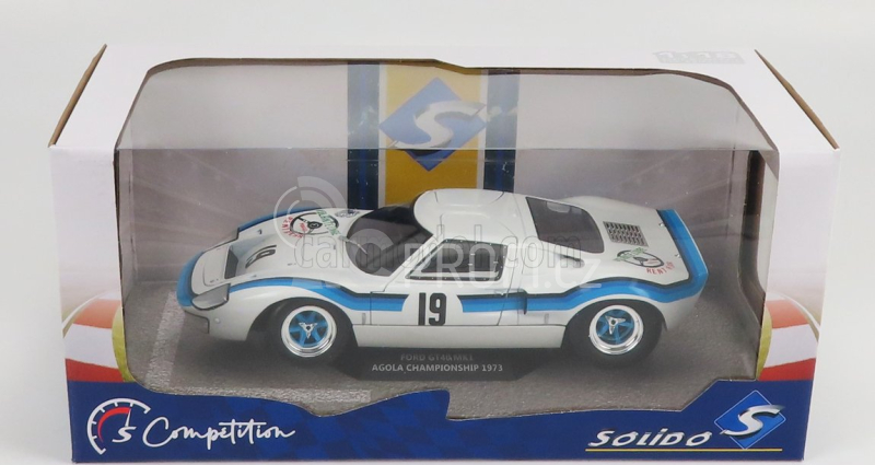 Solido Ford usa Gt40 Mki N 19 Angola Championship 1973 1:18 Bílá 2 Tóny Modrá
