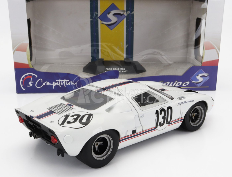 Solido Ford usa Gt40 Mki Team France N 130 Targa Florio 1967 H.greder - J.m.giorgi 1:18 Bílá