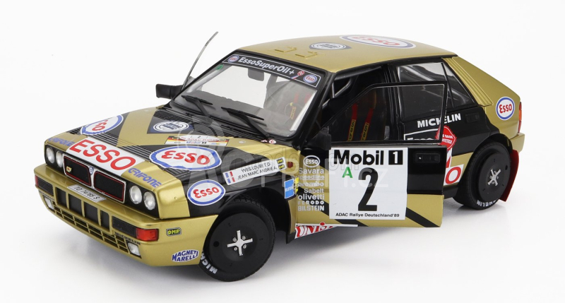 Solido Lancia Delta Hf H.f. Grifone Srl N 2 3rd Rally Deutschland 1989 Y.loubet - J.m.andrie 1:18 Zlatá Černá