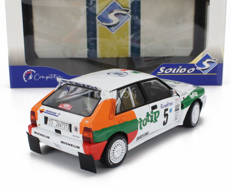 Solido Lancia Delta Hf Integrale Evo Jolly Club Totip Repsol N 5 Rally Montecarlo 1993 Andrea Aghini - Sauro Farnocchia 1:18 Bílá Oranžová Zelená