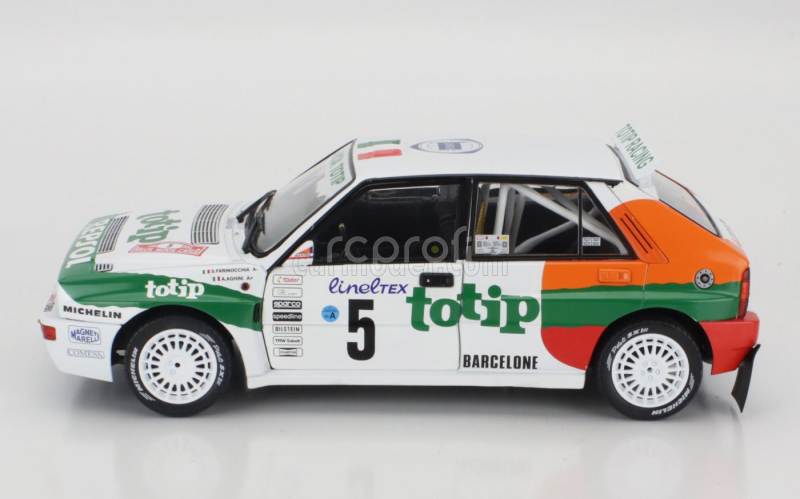 Solido Lancia Delta Hf Integrale Evo Jolly Club Totip Repsol N 5 Rally Montecarlo 1993 Andrea Aghini - Sauro Farnocchia 1:18 Bílá Oranžová Zelená