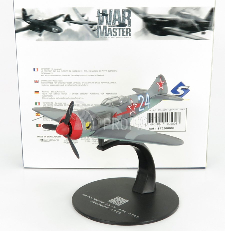 Solido Lavochkin La-7 9th Giap Germany Airplane 1945 1:72 Vojenská Kamufláž