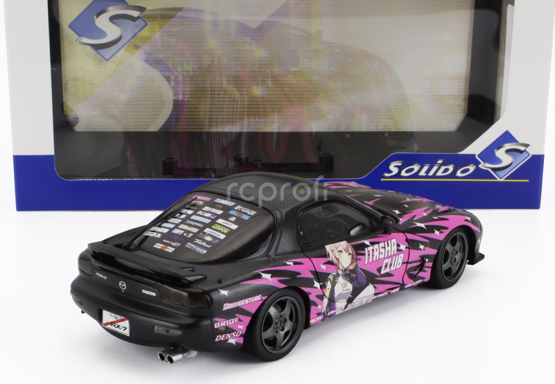 Solido Mazda Rx-7 (fd3rs) Works Itasha Club Coupe 1999 1:18 Black Fucsia