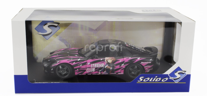 Solido Mazda Rx-7 (fd3rs) Works Itasha Club Coupe 1999 1:18 Black Fucsia