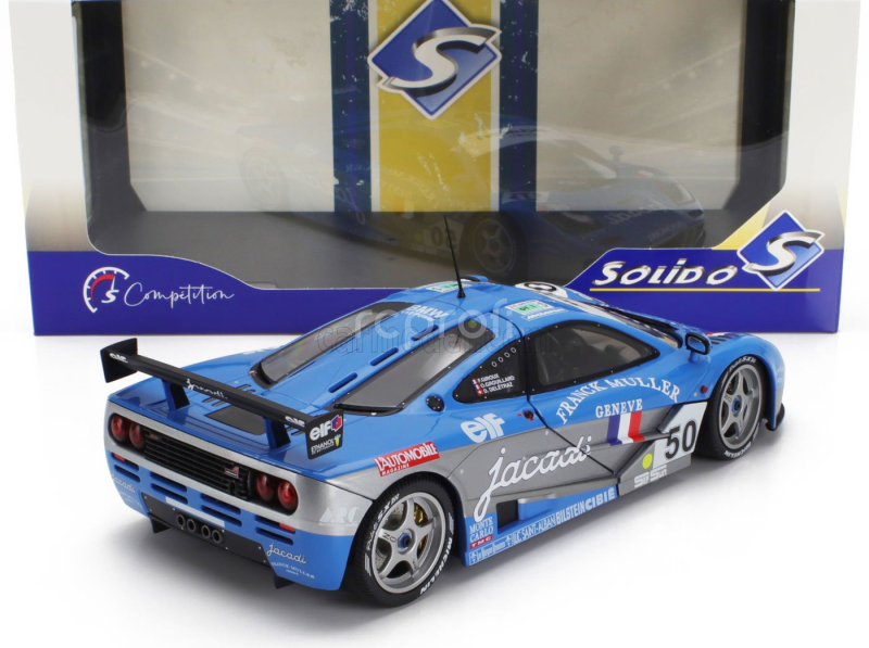 Solido Mclaren F-1 Gtr 6.1l V12 Team Giroix Racing N 50 24h Le Mans 1995 Jean Denis Deletraz - Fabien Giroix - Olivier Grouillard 1:18 Modrá Stříbrná