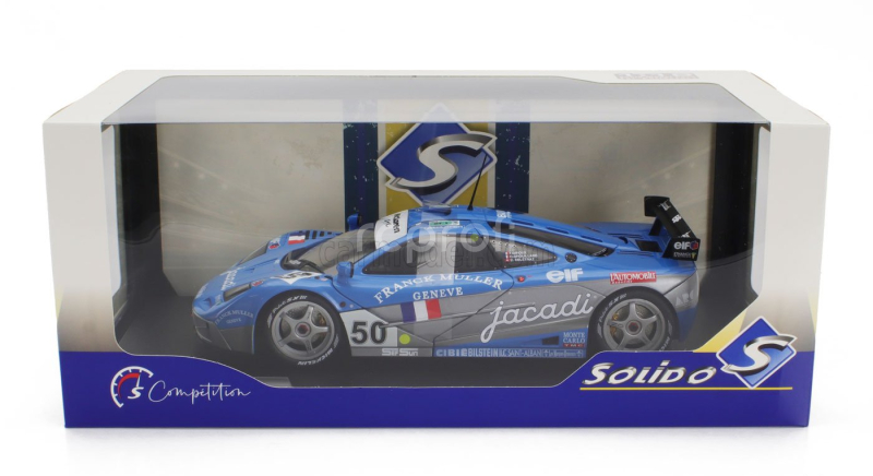 Solido Mclaren F-1 Gtr 6.1l V12 Team Giroix Racing N 50 24h Le Mans 1995 Jean Denis Deletraz - Fabien Giroix - Olivier Grouillard 1:18 Modrá Stříbrná