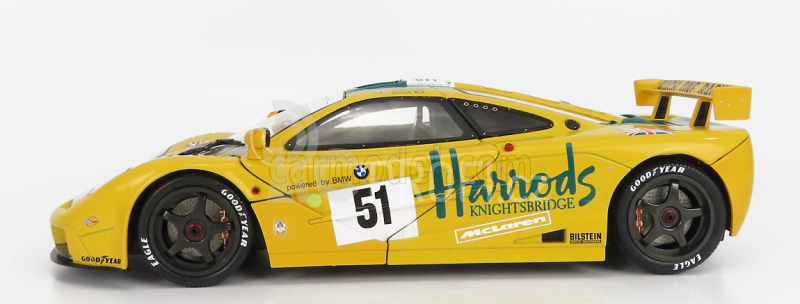 Solido Mclaren F 1 Gtr Bmw S70 6.1l V12 Team Harrods Mach One Racing N 51 3rd 24h Le Mans 1995 A.wallace - D.bell - J.bell 1:18 Žlutá Zelená