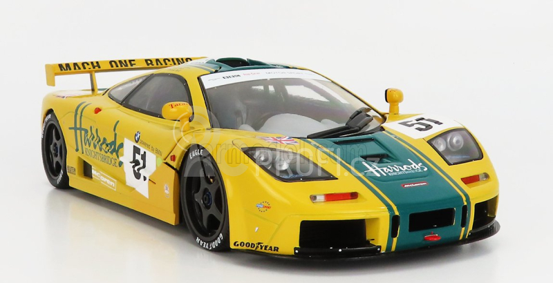 Solido Mclaren F 1 Gtr Bmw S70 6.1l V12 Team Harrods Mach One Racing N 51 3rd 24h Le Mans 1995 A.wallace - D.bell - J.bell 1:18 Žlutá Zelená