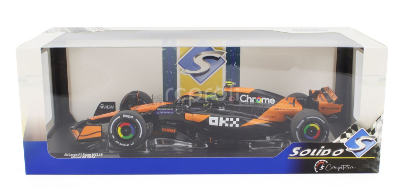 Solido Mclaren F1  Mcl38 Team Mclaren N 4 Winner Miami Gp 2024 First F1 Victory Lando Norris 1:18 Oranžová Černá