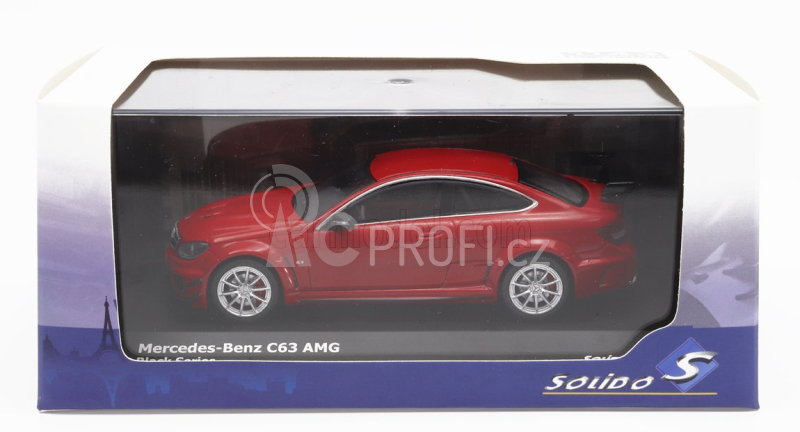 Solido Mercedes benz C-class C63 6.3 V8 Amg Black Series 2012 1:43 Opálová Červená