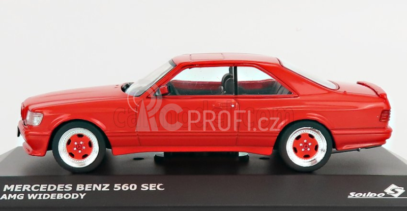 Solido Mercedes benz S-class 560sec Amg (c126) Wide Body 1990 1:43 Red